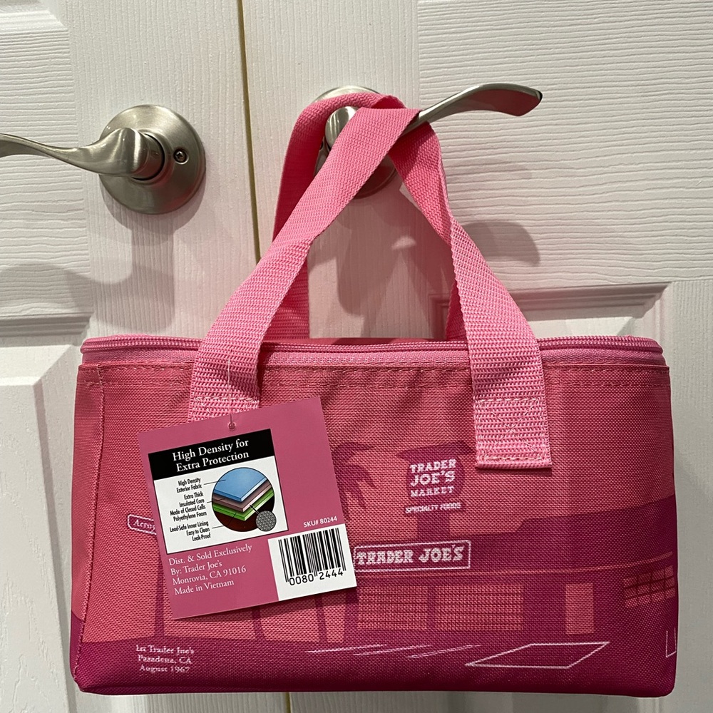 Trader Joe's Pink Insulated Tote Bag
